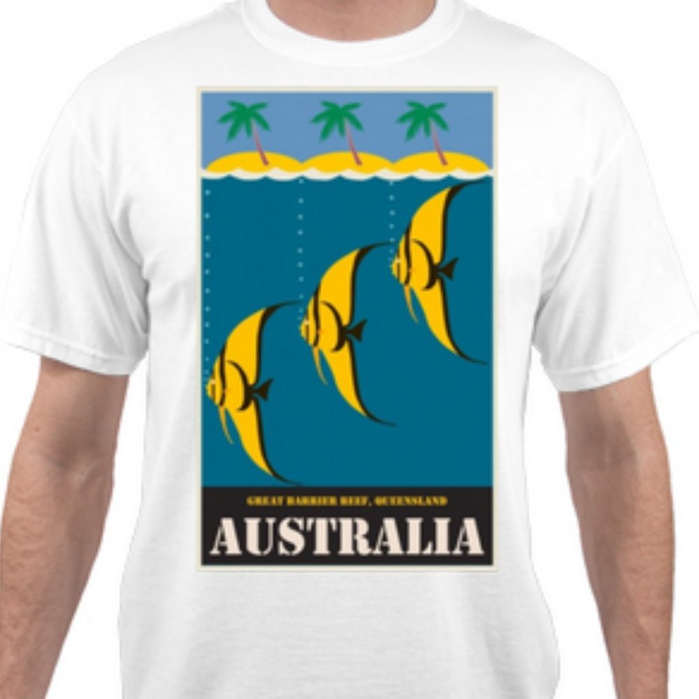 NWOT Custom Retro Unisex Custom Australia Tourism T-Shirt